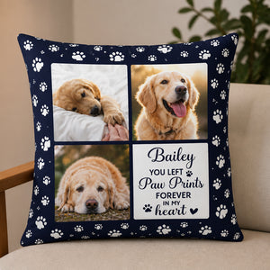 Pet Memorial Photo Collage Pillow – You Left Paw Prints Forever In My Heart - Personalized Pillow ca0b17ef-41a3-4d59-854d-cecf4a9f5ac1.jpg