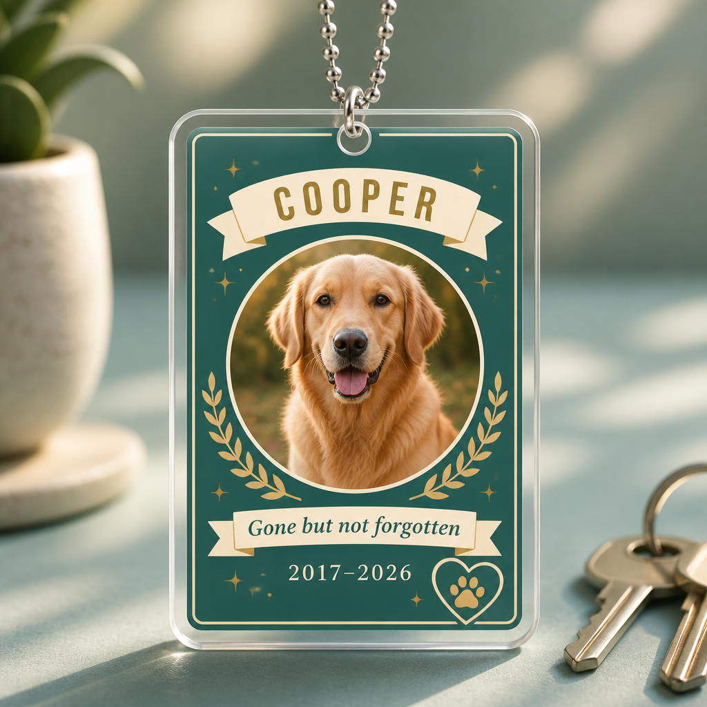 Pet Memorial Photo Keychain – Gone But Not Forgotten (Name + Years) - Personalized Acrylic Keychain ca306ebe-47b0-45ce-b77d-c8effc4b9104.png