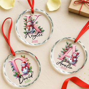 Personalized Kids Initial Snowman Ornament 2026 - Custom Name Glass Christmas Tree Keepsake, Holiday Gift for Family & Kids ca4e3e02-ae4a-4f9c-b352-46a9c55aa583-3.jpg