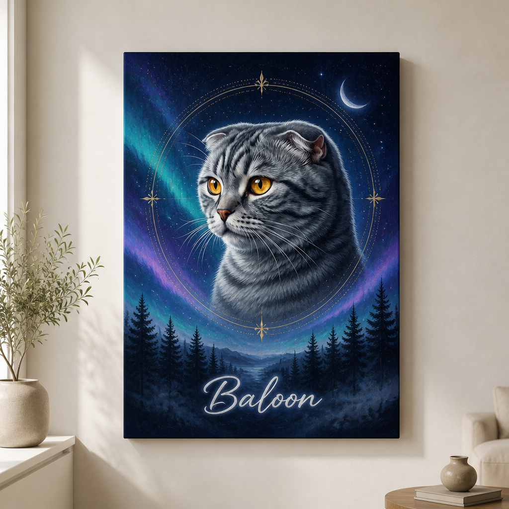 Custom Aurora Night Pet Portrait Canvas with Name - Personalized Canvas ca51c1e2-cd52-48a2-82c4-904082cd199f.png