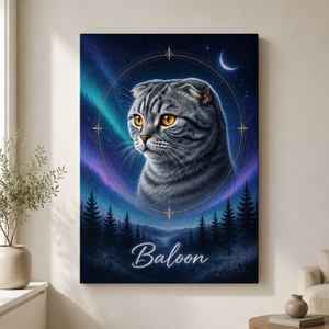 Custom Aurora Night Pet Portrait Canvas with Name - Personalized Canvas ca51c1e2-cd52-48a2-82c4-904082cd199f.png
