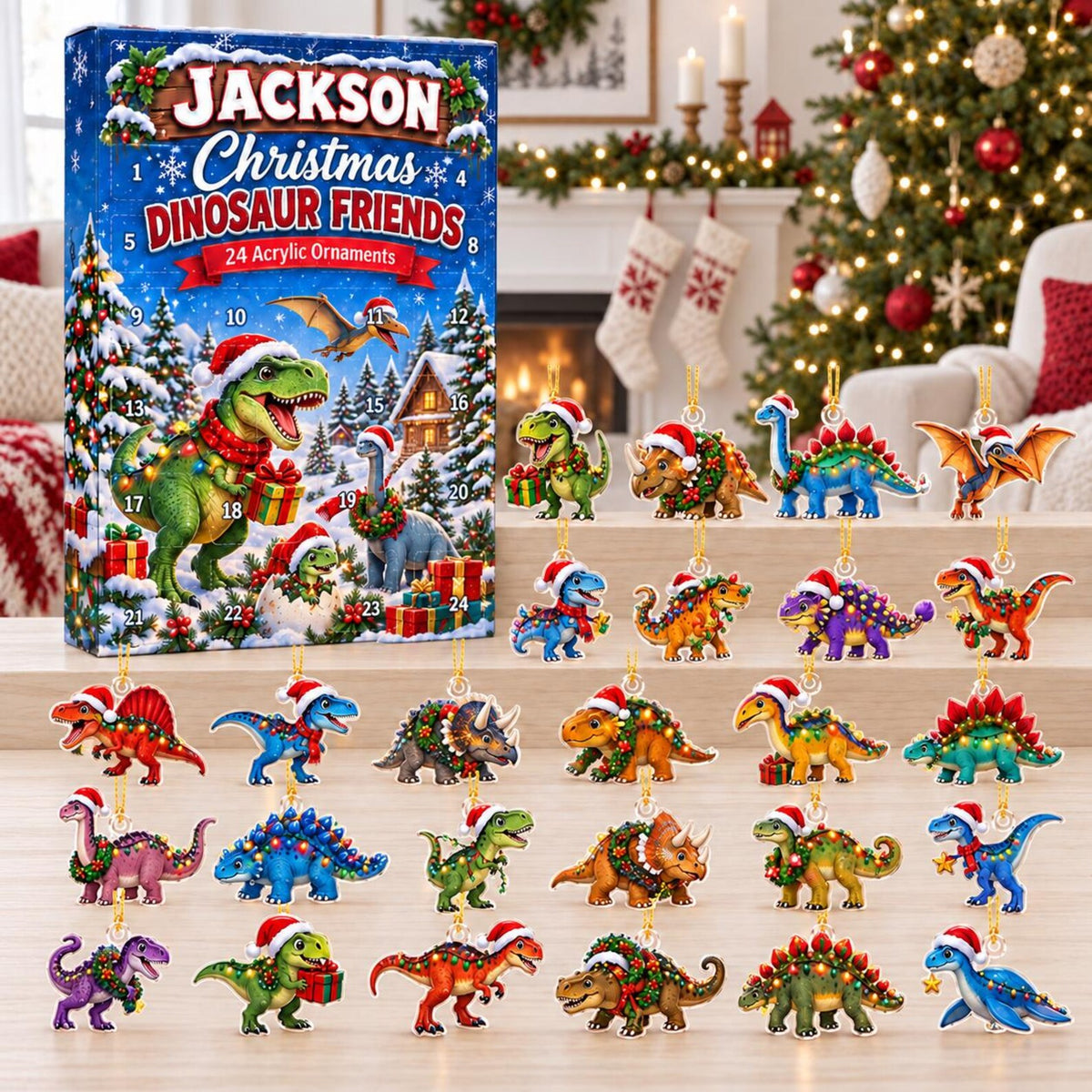 Personalized Dinosaur Advent Calendar 2026, Custom Name Christmas Countdown, Dinosaur Christmas Gift for Kids, Boys, Grandsons & Dino Lovers ca5e3d1f-afe3-4b9d-8ad5-e70331ac659c-il_1588xN.8617876621_drwe.jpg