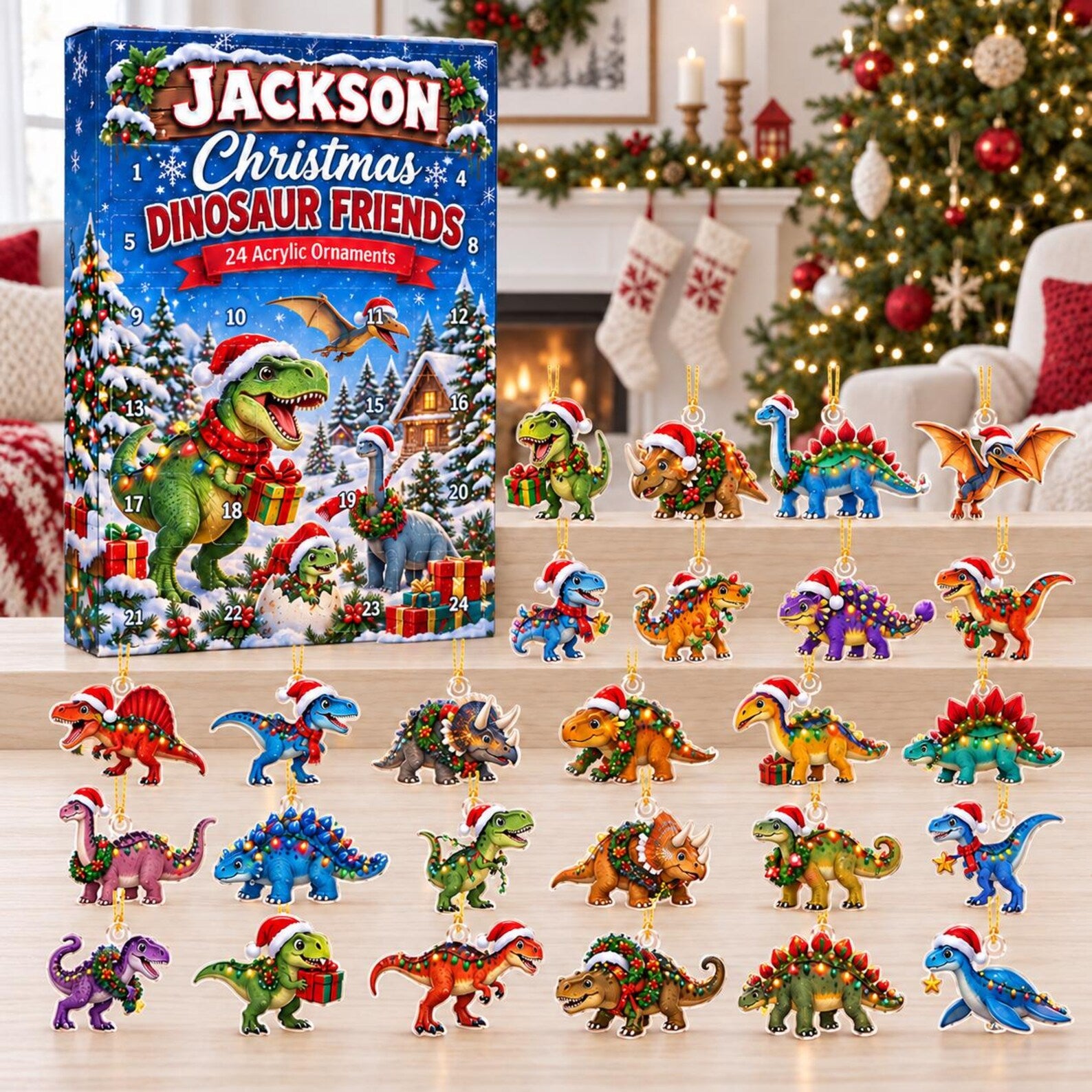 Personalized Dinosaur Advent Calendar 2026, Custom Name Christmas Countdown, Dinosaur Christmas Gift for Kids, Boys, Grandsons & Dino Lovers ca5e3d1f-afe3-4b9d-8ad5-e70331ac659c-il_1588xN.8617876621_drwe.jpg