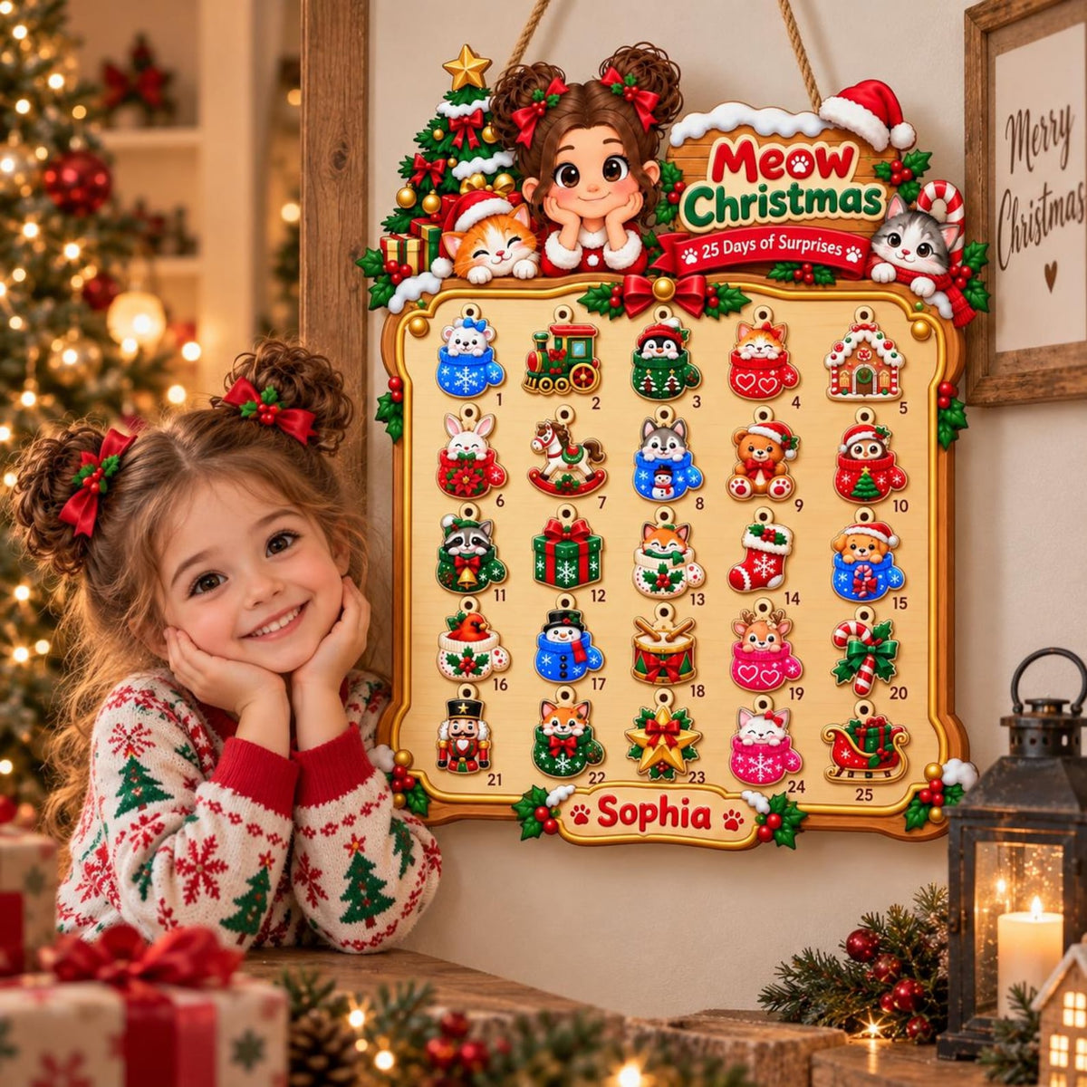 Personalized Wooden Advent Calendar: Custom Name, Photo Meow Christmas Countdown Sign, Hanging Wall Decor ca6c48af-94d3-4f6f-a97c-fdce89a39a8f-il_1588xN.8569048291_t1qe.jpg