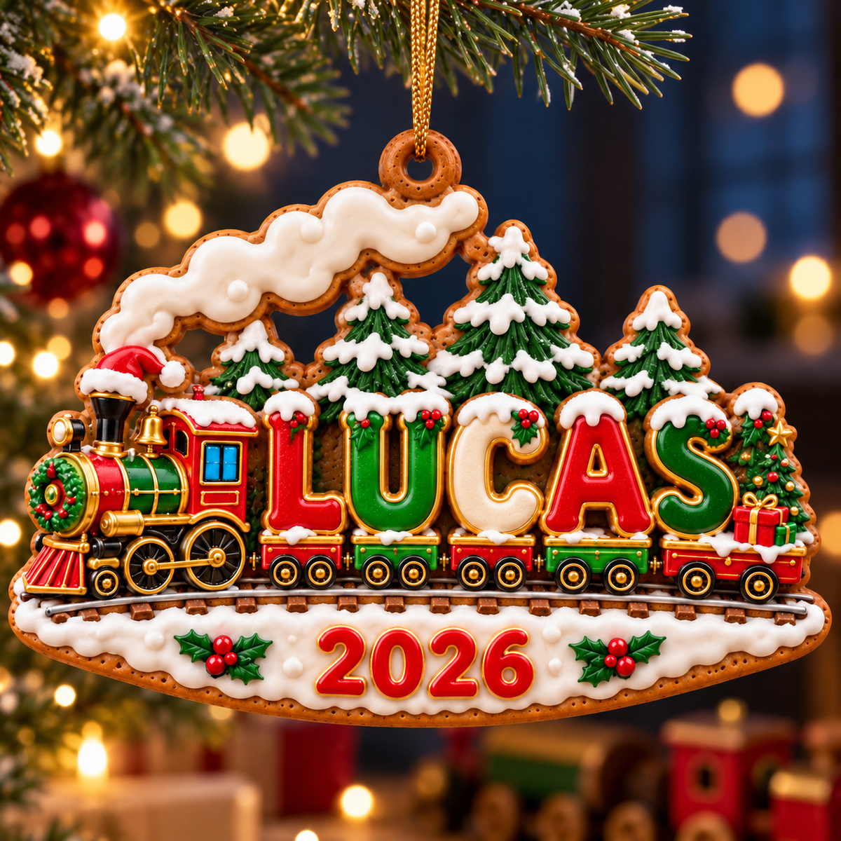 Personalized Christmas Train Ornament 2026 – Custom Name Christmas Express, Holiday Keepsake Gift for Kids and Train Lovers ca7b7eff-e02c-49e9-aff1-53602ff419c8-LUCAS-gingerbread-train-Christmas-ornament-1.png