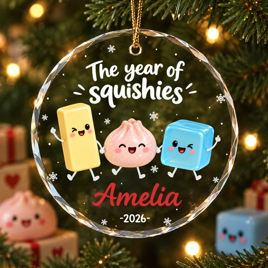 The Year I Did A Lot Of Squishy Hunting 2D Flat - Personalized Crystal Ornament - Squishy Lover Christmas Keepsake ca80efe7-4216-4855-8eba-ccf35fdcd577-banner-6-.png