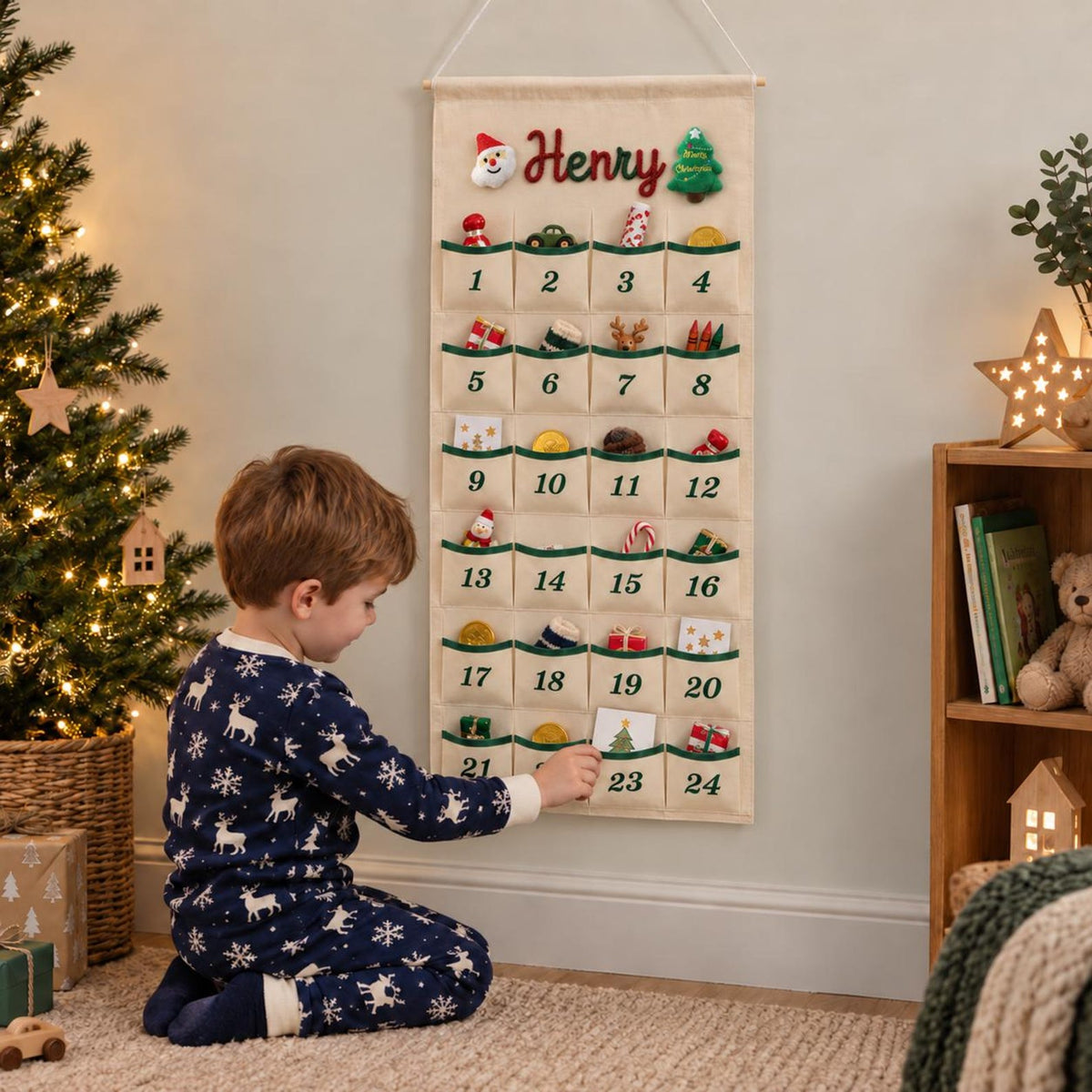 Personalized Canvas Advent Calendar for Kids, Reusable Christmas Advent Calendar, 24 Pocket Christmas Countdown, Custom Holiday Wall Decor caa5608f-2db7-4e1c-a0b1-36ed0ac8737e-il_1588xN.8548592832_rmlb.jpg