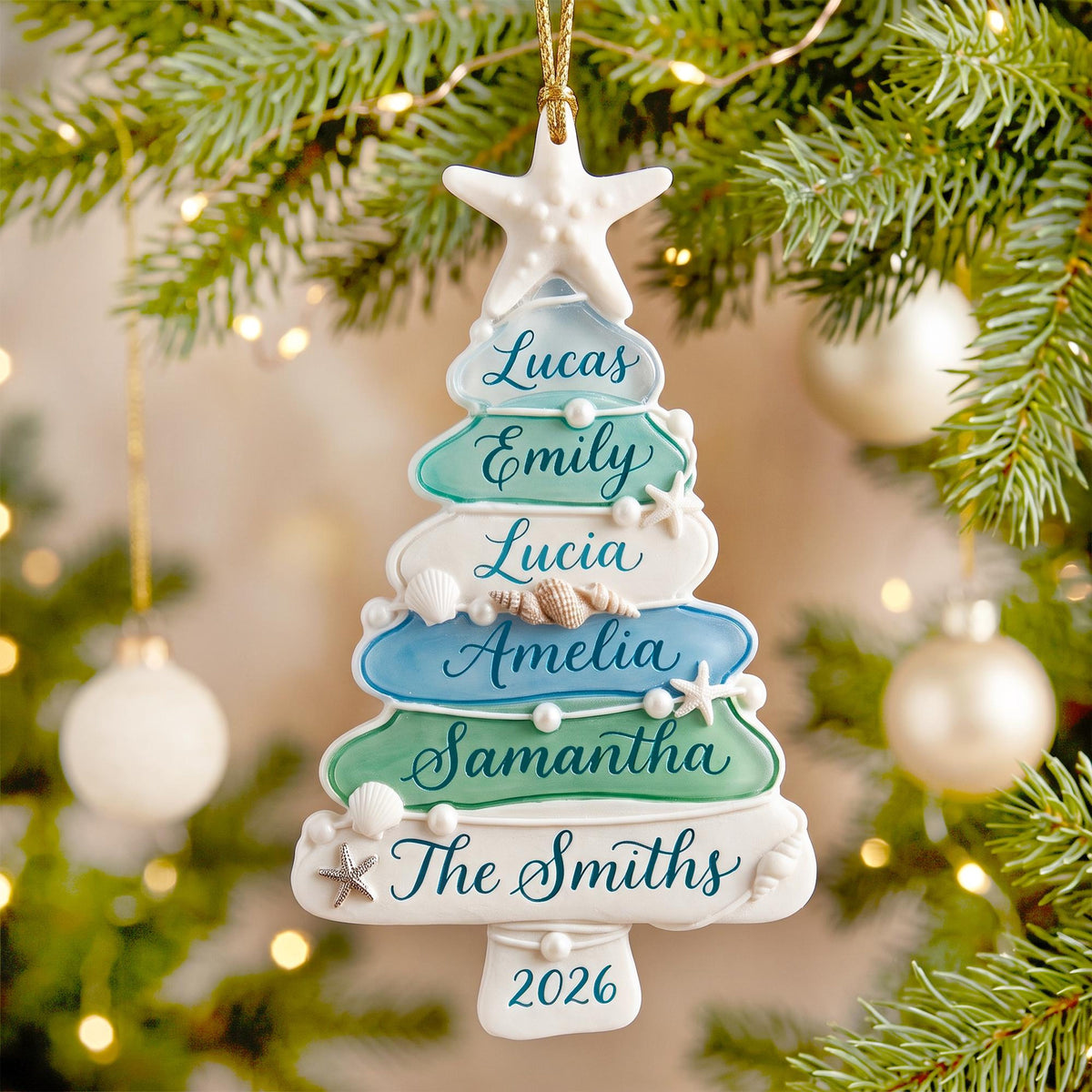 Custom Up To 15 Names Sea Glass Tree 2026 3D Relief Acrylic Ornament, Beach Family Christmas Decor, Coastal Keepsake, Grandkids Gift caafe7a9-4477-4f37-9123-61afe7851d8d-1.jpg