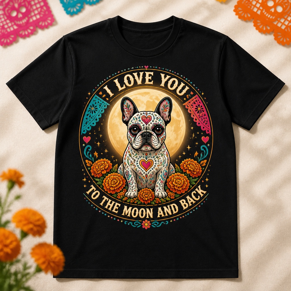 Calavera Frenchie Moon Love Tee - T-shirt cab0eada-acfc-46c2-b32c-7e693297cf21.png