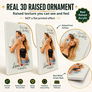 Personalized Photo Real 3D Raised Acrylic Car Ornament, Custom Couple Portrait Hanging Keepsake, Romantic Anniversary Gift For Couple cabc7fde-c102-41b4-838b-c963ac0b0bff-banner-2.png