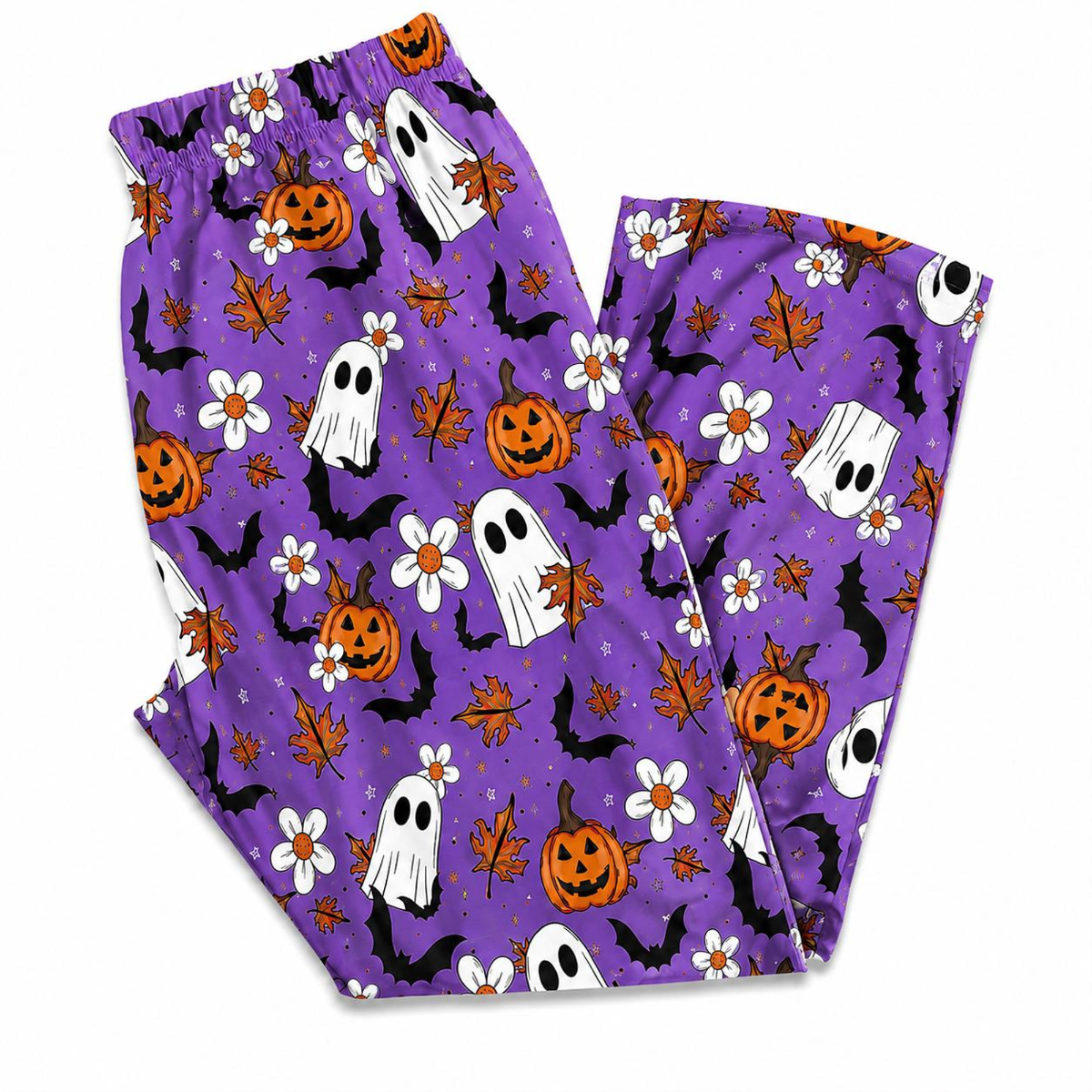 Ghost Pumpkin Halloween Pajama Pants, Women's Wide Leg Pajama Pants, Cute Spooky Lounge Pants, Fall Sleepwear, Halloween Gift for Her cac0d8ae-1d48-43db-9b61-b37c45632922-8.png
