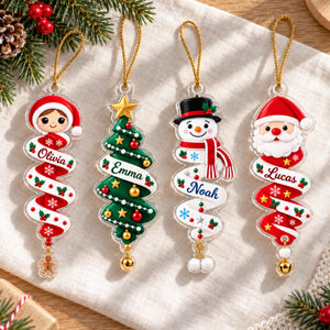 Personalized Spiral Christmas Ornament, Custom Name Acrylic Ornament, Santa Snowman Christmas Tree Ornament, Kids Name Gift, Christmas Decor cac301d8-790d-479b-9a5c-80a2ac215333-1.jpg