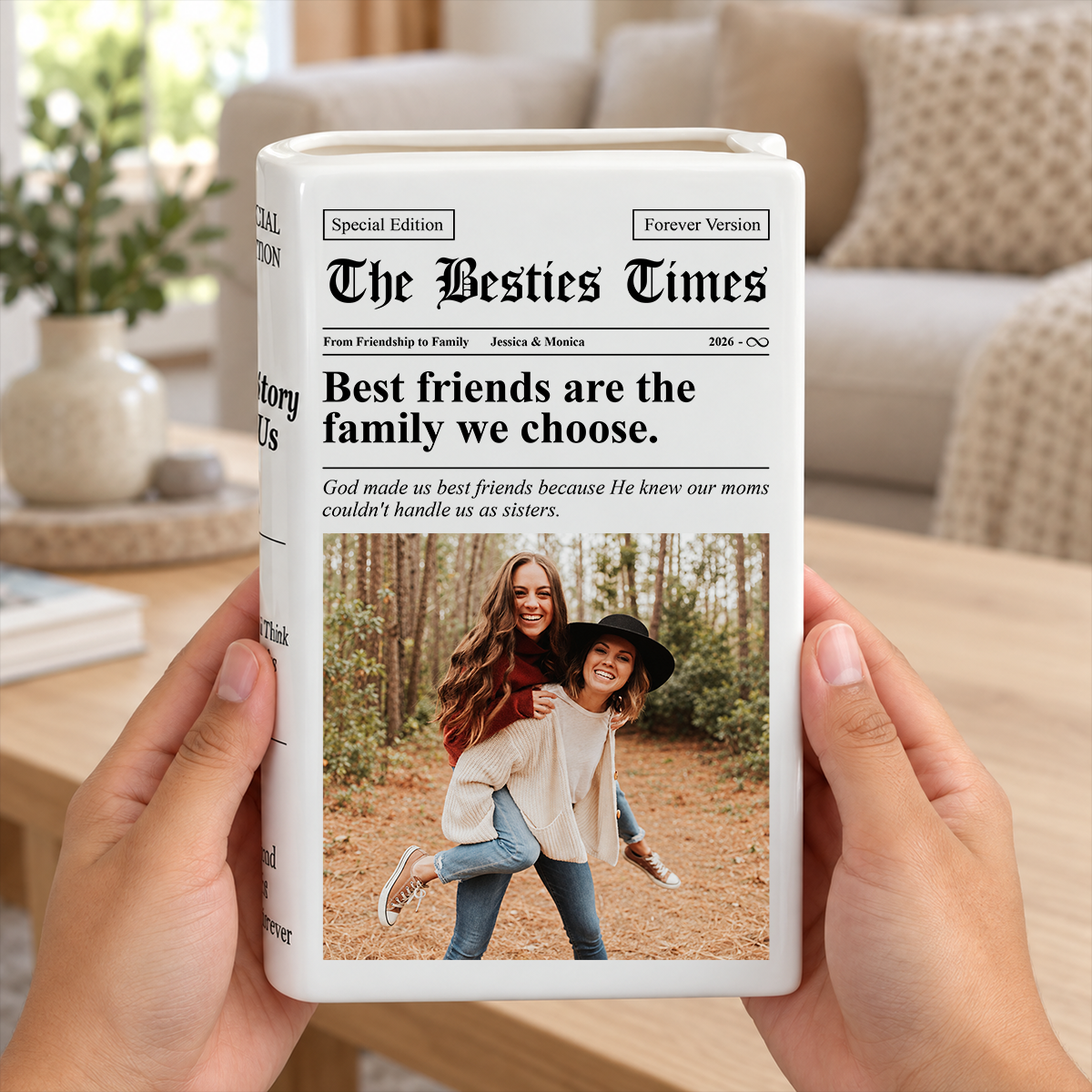 Friendship Newspaper Custom Photo Best Friend Keepsake Gift For Her - Personalized Vase cac6b934-52e7-458b-a9b8-d0d0da692589-1-6-.png