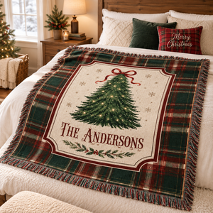 Personalized Christmas Woven Blanket, Family Name Plaid Holiday Throw, Christmas Tree Cozy Winter Home Decor Gift cad7e1b2-deec-4676-a89a-70f2747fe08a-vbcvb-1-.png
