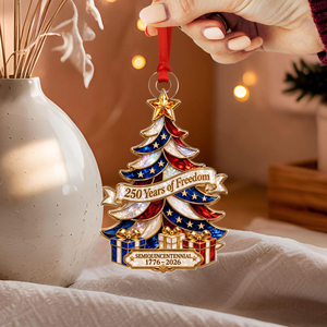 250 Years America 2D Ornament, 250th Anniversary Xmas Decor, Patriotic Christmas Tree Ornament, 1776 - 2026 Keepsake Gift, USA Christmas Bauble cadd2df3-f2de-483f-a357-397e2992bdaf-111.png
