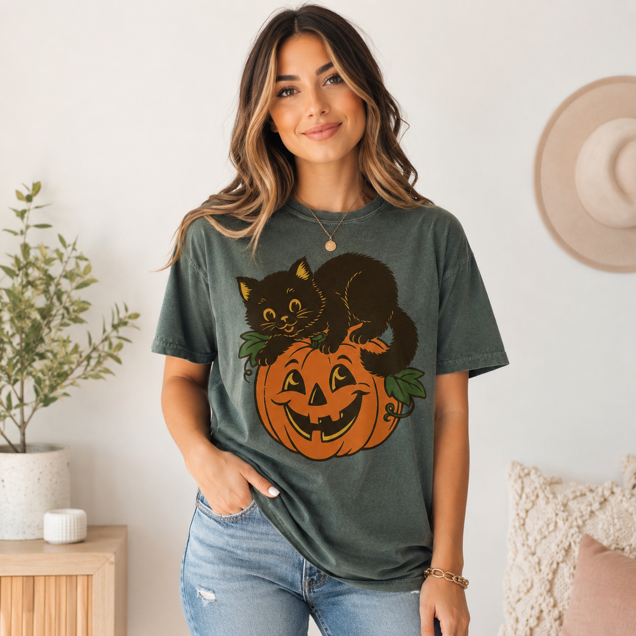 Comfort Colors Halloween Shirt Halloween Cat Shirt Pumpkin Shirt Vintage Halloween Cat Lover Tee Cute Black Cat Shirt Halloween Gift cae82a01-e2aa-4708-899d-9353be824b82-banenr-1.png