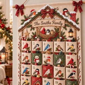 Personalized Bird Christmas Fabric Advent Calendar, 25 Day Pocket Countdown, Custom Family Name Quilted Wall Hanging, Bird Lover Xmas Decor caf0ebe1-a924-4b8c-921a-c461e7a41993-il_794xN.8554973614_eutl.jpg
