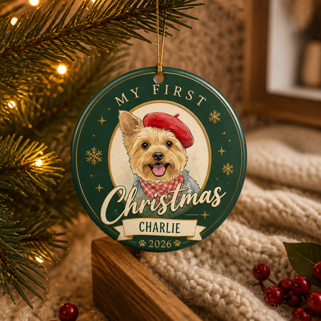 My First Christmas Pet Portrait Ornament – Photo to Art with Name & Year - Personalized Ornament cafe9a62-45b8-43fe-8eb2-7535673533d5.jpg