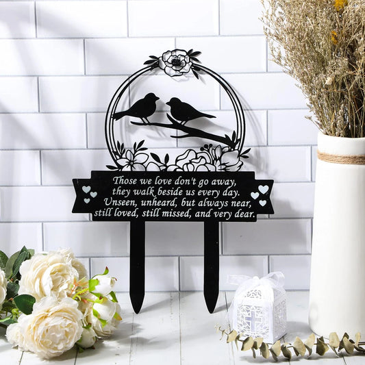Cardinals Memorial Grave Marker Inch Metal Cemetery Decoration for Grave Cemetery Plaques Veterans Day Memorial Gift for Remembrance Day Outdoor Yard Garden Decor