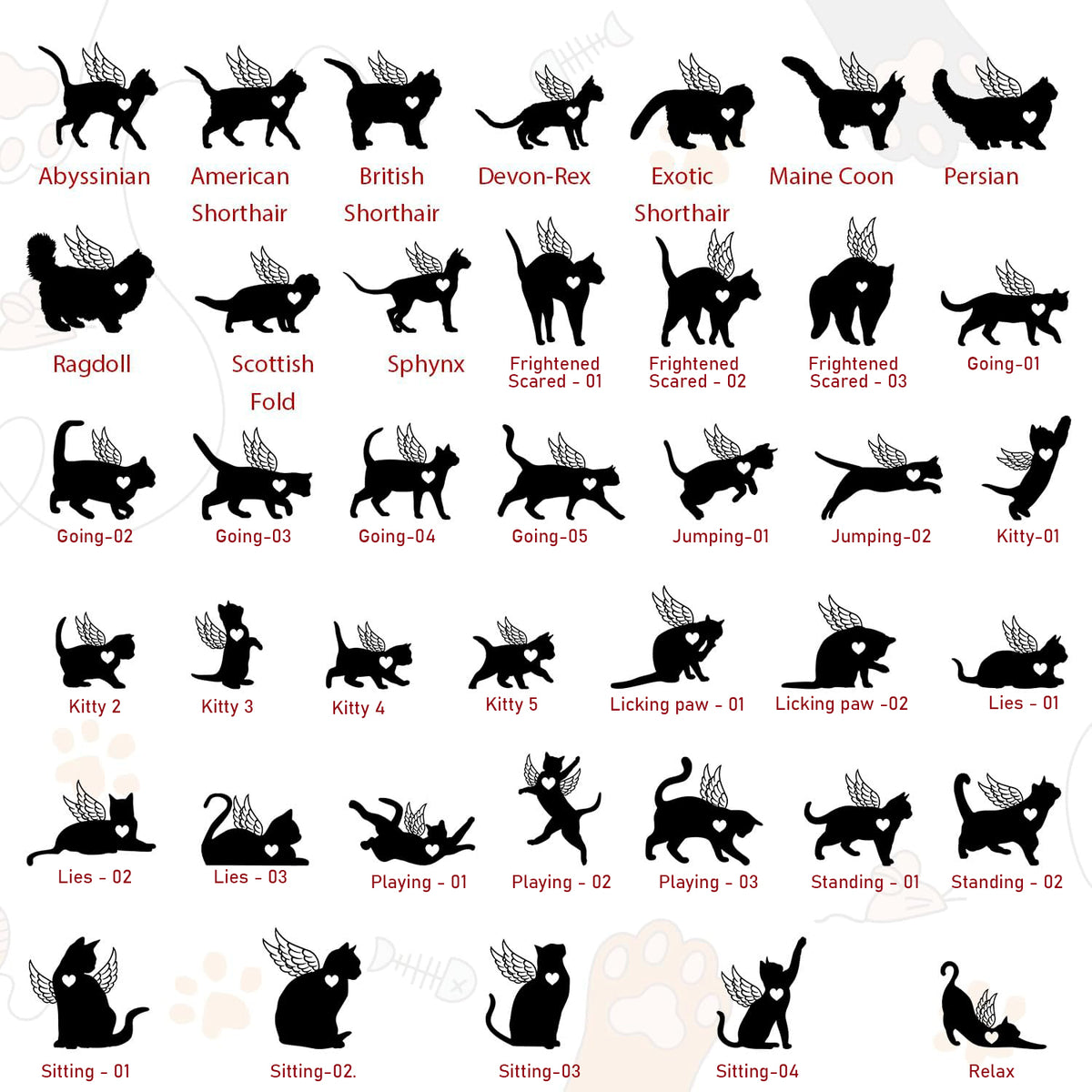 Personalized Cat Memorial Suncatcher for Windows Stained Glass, Custom Pet Sympathy Gift to Memorialize The Loss,Unique Angel Cat Statue Suncatchers with Personalized Decorations