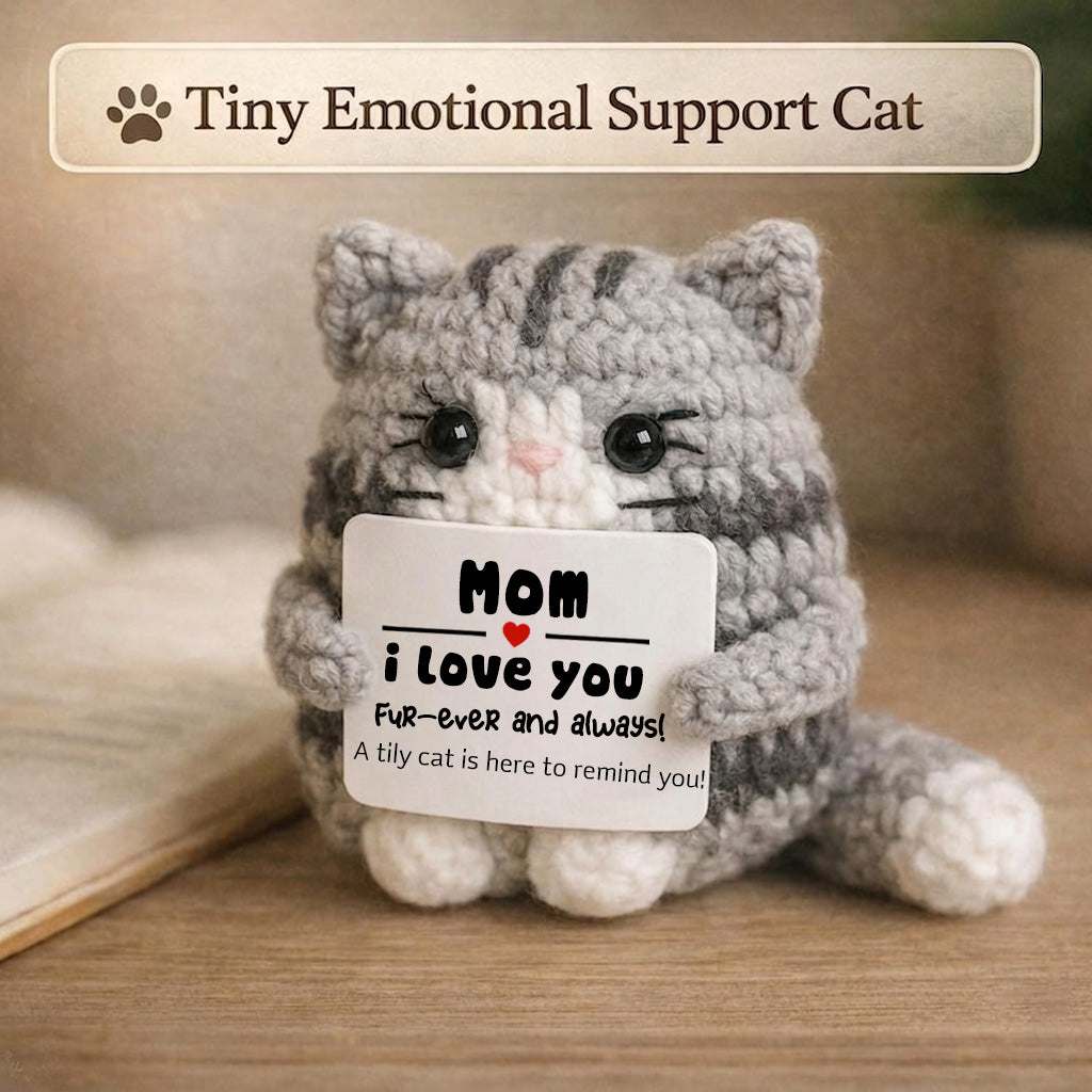 Positive Cat Emotional Support,Mother's Day Gift,Positive Pocket Hug for Kids Mom Dad Friends & Loved Ones