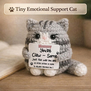 Crochet Cat Encouragement Gift You re Claw-Some Positive Plush Cat Lover Gift for Her, Exam Good Luck, Small Mother s Day Gift