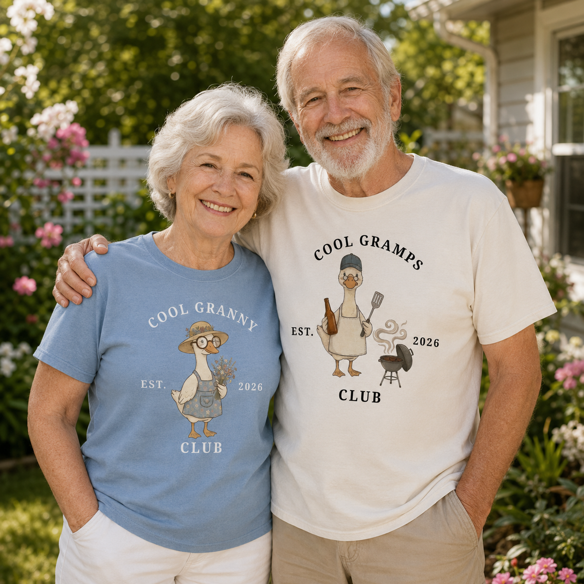 Comfort Colors Grandparents Matching Shirts: Silly Goose Club Tee, New Pregnancy Announcement Tshirt, First Time Grandparent Gift cb054e2f-df31-4431-be8a-1dda170f71b4-banner-1.png