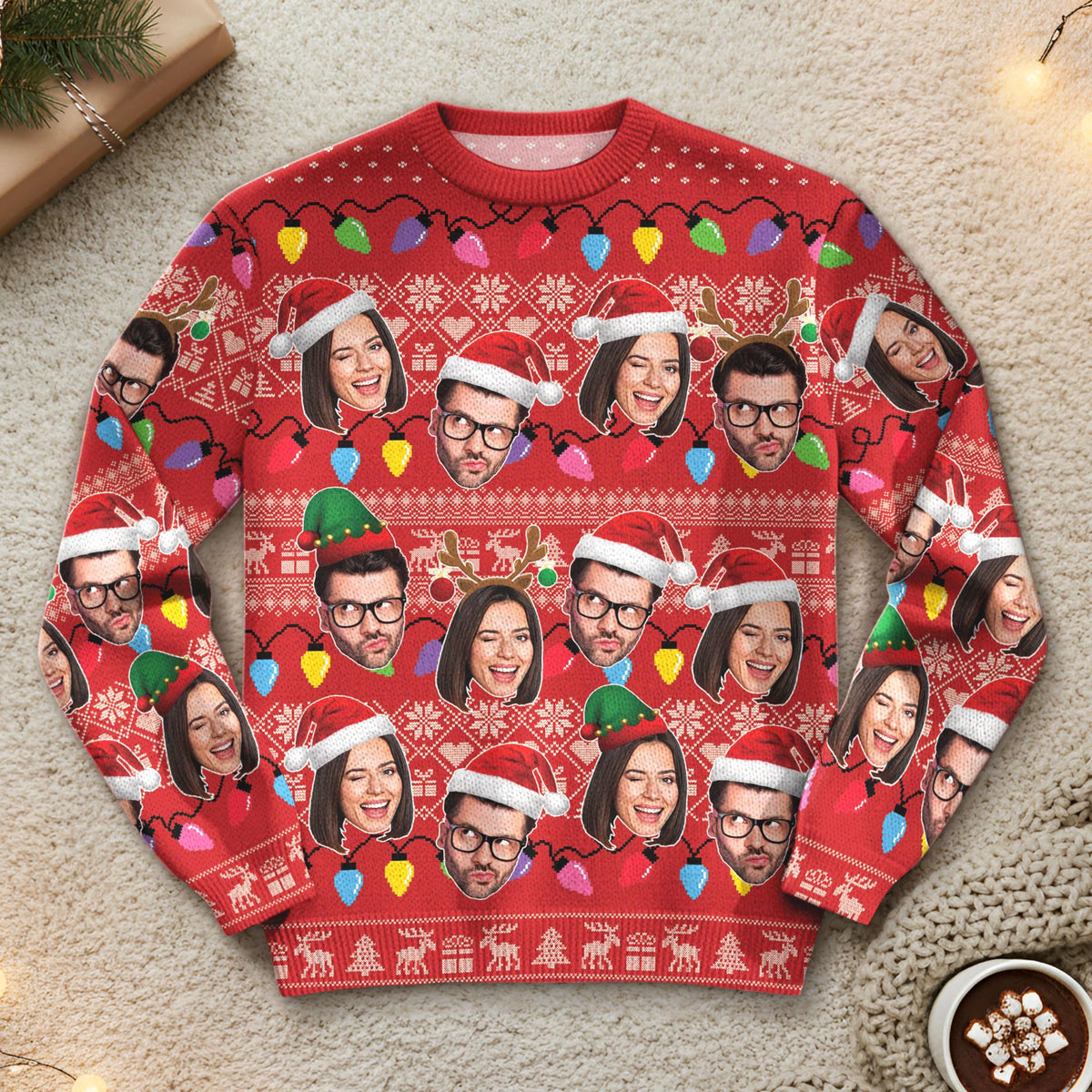 Personalized Face Pattern Ugly Christmas Sweater | Custom Festive Red Holiday Sweatshirt cb0d27ef-c8ae-486e-b8bb-f8a5f66346ed-1.jpg