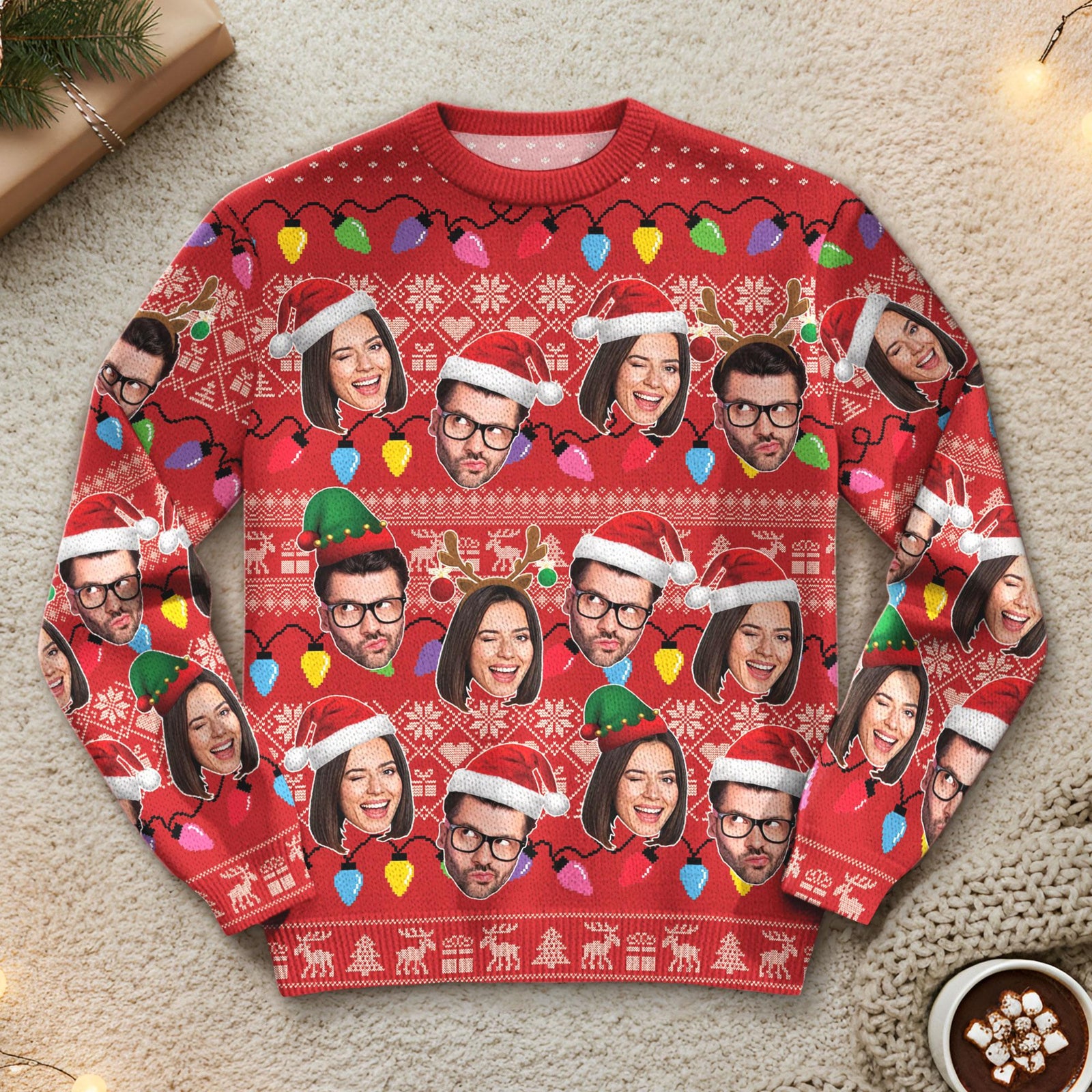 Personalized Face Pattern Ugly Christmas Sweater | Custom Festive Red Holiday Sweatshirt cb0d27ef-c8ae-486e-b8bb-f8a5f66346ed-1.jpg
