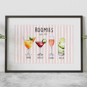 Custom Roommate Drink Print Dorm Room Sign, College Roommate Gift, Roommate Decor Trendy College Apartment Dorm Art, College Apartment Decor cb5040e5-ee47-470c-9773-238353e84185-8.jpg