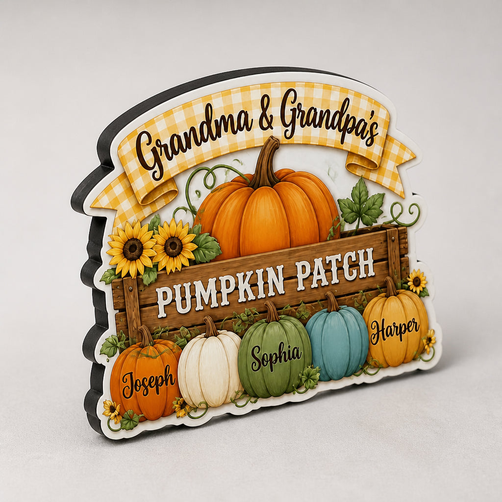 Grandma & Grandpa's Pumpkin Patch Custom Name Fridge Magnet - Personalized Custom Shape Fridge Magnet cb5eaae8-d823-433a-af80-a3c28ab97425.jpg