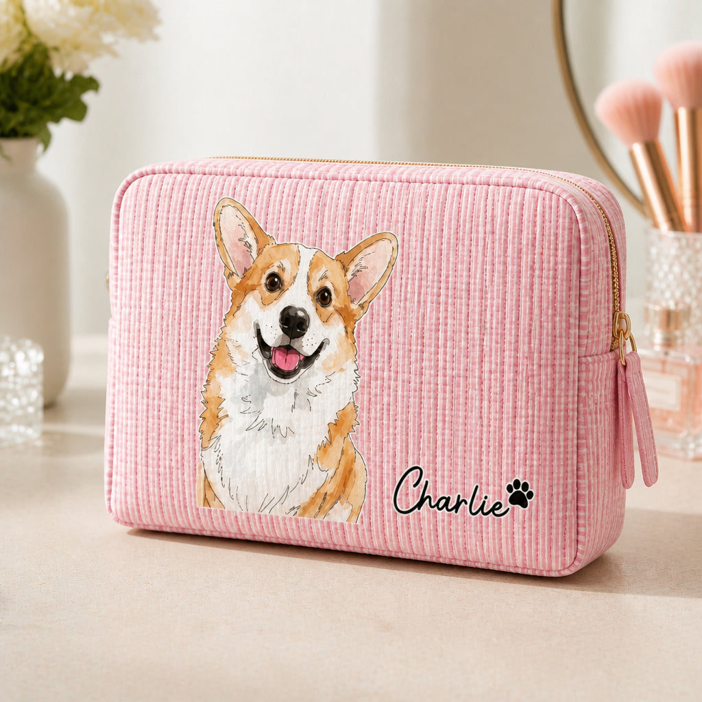Custom Pet Portrait Makeup Bag – Photo to Illustration with Name - Personalized Bubble Gauze Makeup Bag cb71e7bd-f8df-434d-8353-d2dc2ddc42e3.jpg