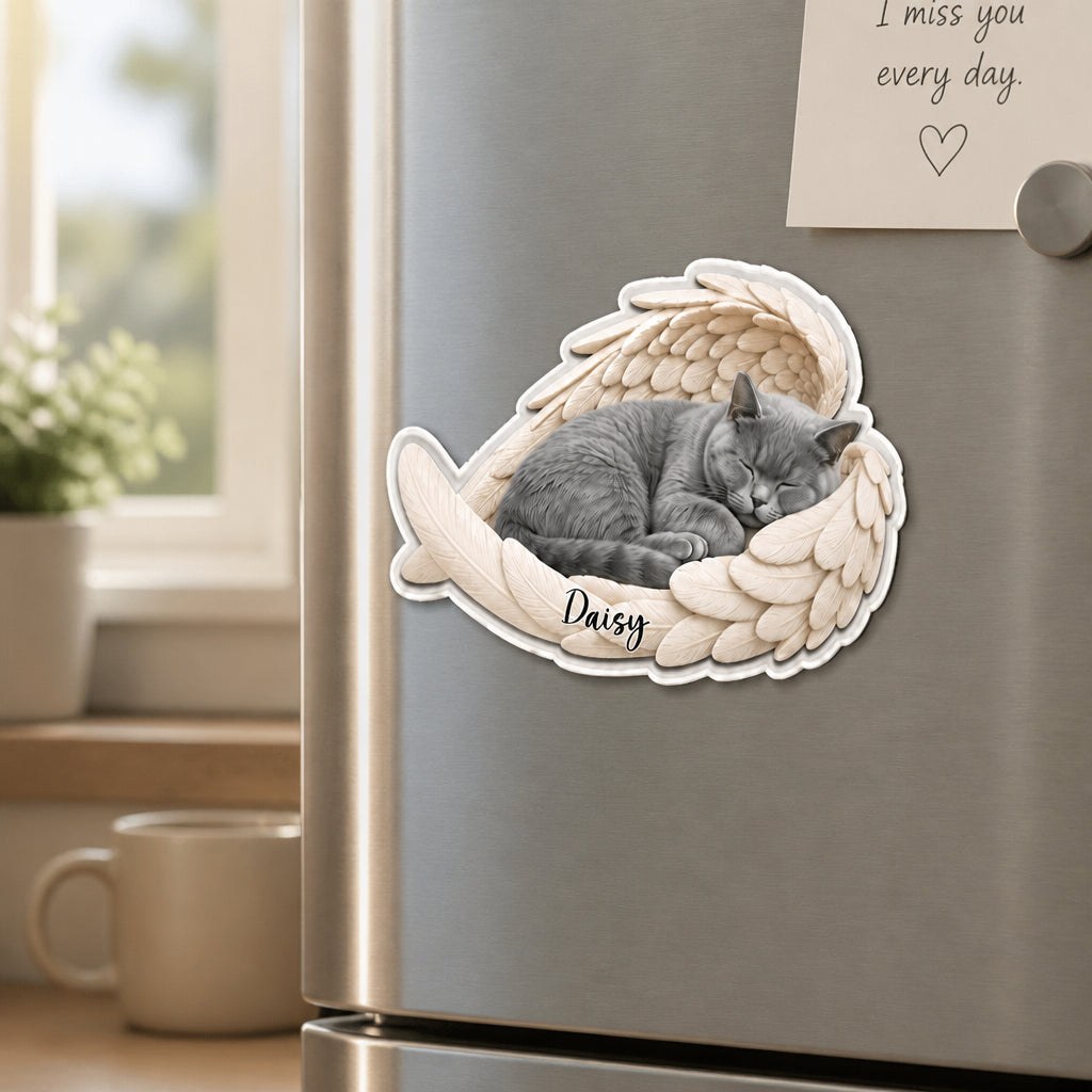 Custom Pet Memorial Angel Wings Fridge Magnet - Personalized Custom Shape Fridge Magnet cb79365f-f51c-4cf9-b66d-f6f1b2fea1ed.jpg