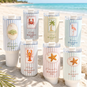 Custom Vacation Tumbler - Personalized Name - Matching Beach Vacation - Spring Break - Bachelorette Girls Trip 40oz Stainless Steel Tumbler cb907070-8fe7-4265-ba73-55a39a332f20-1.png
