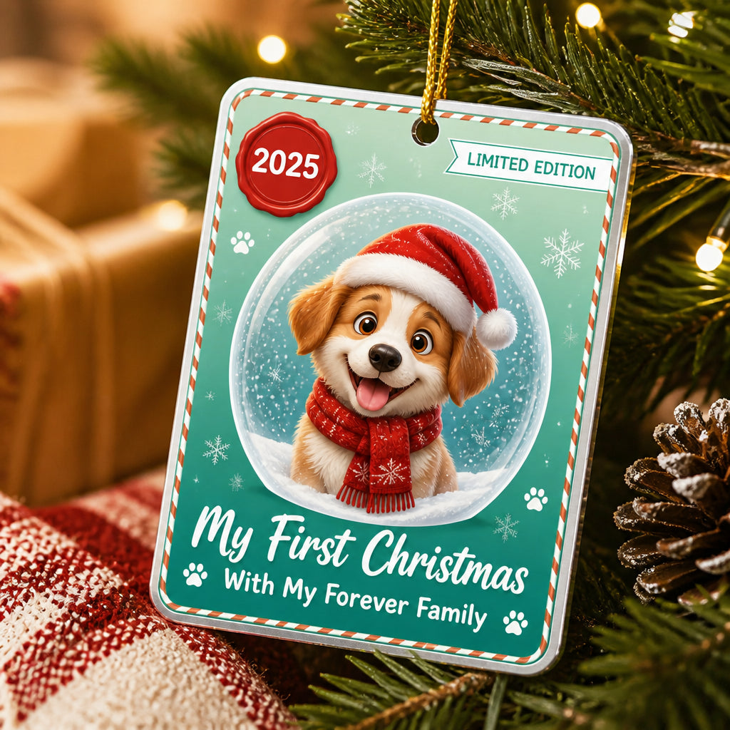 2025 Pet Adoption First Christmas Ornament – Limited Edition - Aluminum Ornament cb9a2313-6872-4781-84d7-5fef14fac3f4.jpg