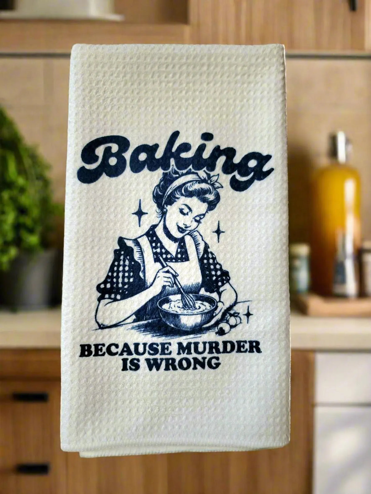 Baking Because Murder is Wrong Funny Retro Kitchen Towel | Vintage Cat Gift For Mom Dish Towels | Housewarming Shower cba6c570-92f4-4ee2-9482-1ffaa9937366-dgdgf.webp
