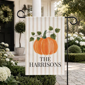 Personalized Pumpkin Garden Flag | Custom Family Fall Flag | Neutral Autumn Porch Decor | Personalized Last Name Outdoor Flag cbc01671-b86d-47b9-83f6-6befde25cad9-DFDS-1-.jpg