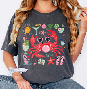 Comfort Colors Funny Crab Shirt, Crab Blowing Bubble Graphic Tee, Beach Vibes Nautical T-shirt, Summer Vacation Gift cbc4cd11-109a-4718-ad44-4b4b885ce060-7.jpg