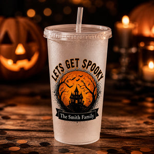 LETS GET SPOOKY Personalized Frosted Party Cup - Personalized Plastic Frosted Water Cup cbdac4a5-23ca-4036-b3a8-82774196deff.jpg