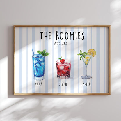 Custom Roommate Drink Print Dorm Room Sign, College Roommate Gift, Roommate Decor Trendy College Apartment Dorm Art, College Apartment Decor cbde38a3-e609-4e8b-8620-502aaa8793bf-9.jpg