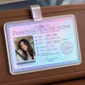 Custom Passenger Princess License Car Visor Clip, Personalized Photo Acrylic Car Accessory, Funny Couple Gift For Girlfriend cbefee46-d586-4e96-a228-7b8cb3f5be6a-5.jpg