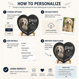 Heart-Shaped Slate Pet Memorial – Photo, Name & Years - Personalized Slate Memorial Stone cbf050f2-c498-4503-8846-7328f3daf716.jpg