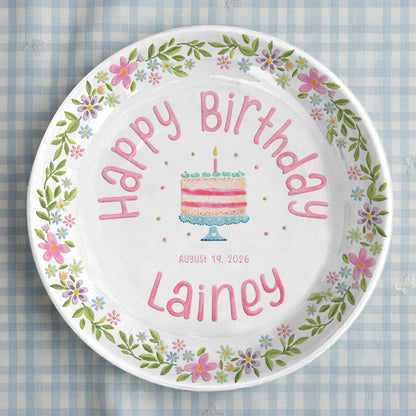 Personalized Girl Birthday Plate – Custom Name Ceramic Plate, First Birthday Keepsake Gift for Baby Girl cbf7b289-bb95-435b-b995-2f810f180832-2.jpg