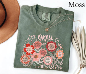 Comfort Colors Teacher Shirt, Teacher Appreciation gift, It's Okay Floral Shirt, Mental Health Motivational Gift, Teacher gift cbfc3c53-77bc-4b7c-b95d-ec5bf4213c55-il_1588xN.7857630064_458d.webp