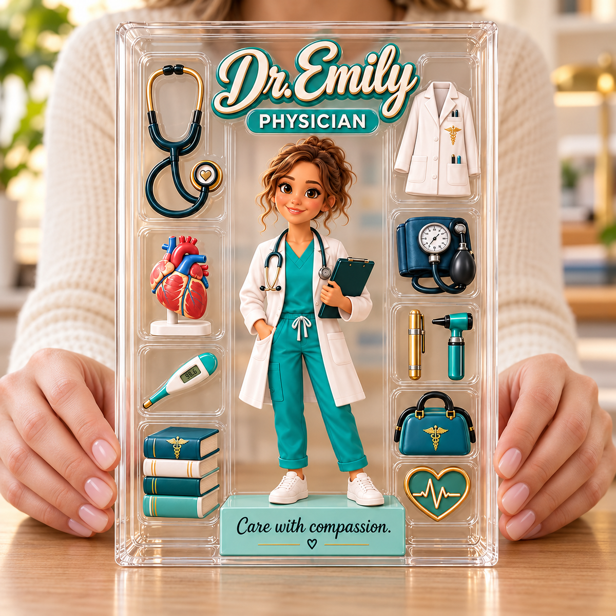 Personalized Doctor Acrylic Table Sign, Custom Photo & Name, Custom Shape Physician Desk Decor, Medical Graduation Gift cbfd2a67-59e7-470d-b987-5330142c5730-B-ng-acrylic-b-c-s-Dr.-Emily-2.png