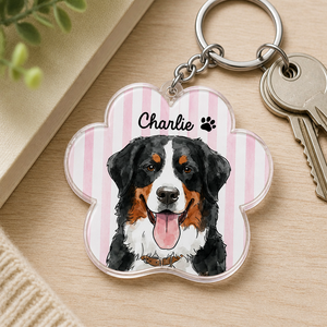 Custom Pet Portrait Acrylic Keychain with Name Ribbon - Personalized Acrylic Keychain cc077e46-4db4-4fa8-b271-afd6c3458413.png