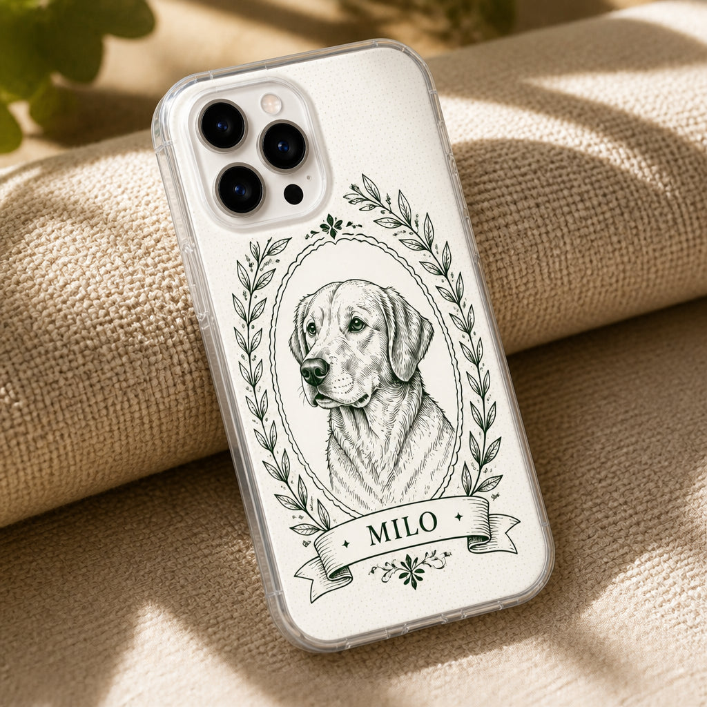 Cameo Laurel Pet Portrait Phone Case - Personalized Phonecase cc110865-d3de-4b50-948a-66cf9b53c004.jpg