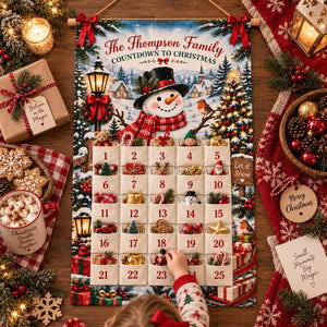 Personalized Reusable Fabric Advent Calendar, Snowman Christmas Countdown, Custom Family 25 Pocket Advent Calendar, Holiday Wall Xmas Decor cc2139f0-9e57-4ece-9f9e-025bb3d7d308-il_1588xN.8528106420_ib1k.jpg