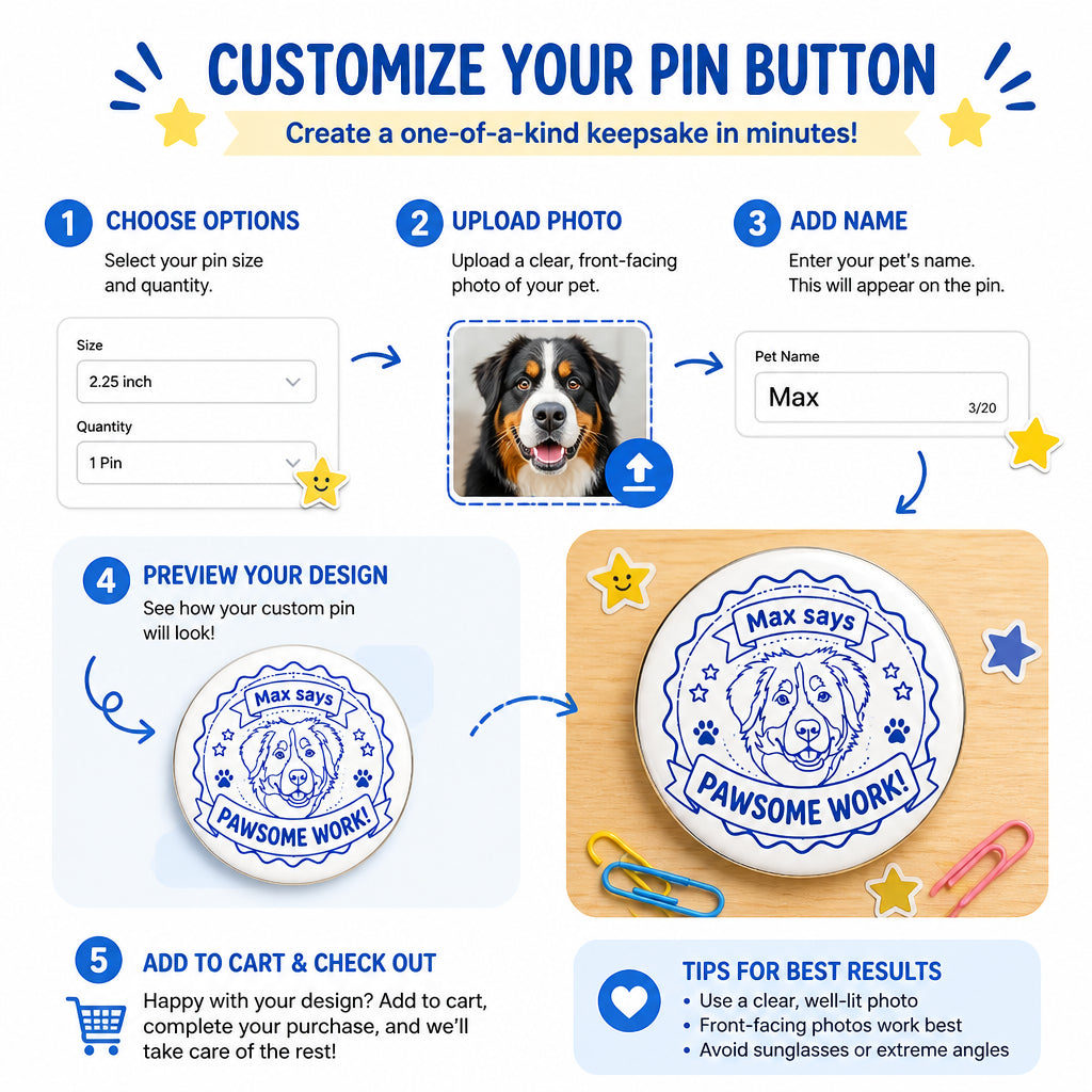 Pet Portrait Teacher Praise Pin — “Name says Pawsome Work!” - Personalized Custom Pin Buttons cc21b279-a1c8-4986-a6e2-399fc2b7ece5.jpg