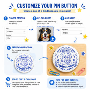 Pet Portrait Teacher Praise Pin — “Name says Pawsome Work!” - Personalized Custom Pin Buttons cc21b279-a1c8-4986-a6e2-399fc2b7ece5.jpg